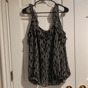 🖤Black and Cream Cold Shoulder Blouse🖤